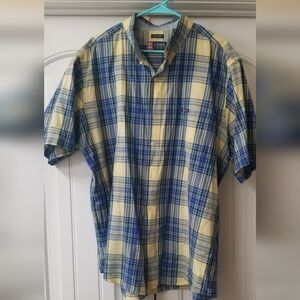 Blue and Yellow Plaid Shirt
